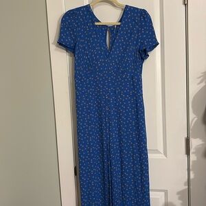 Women’s Blue Polka Dot Jumpsuit